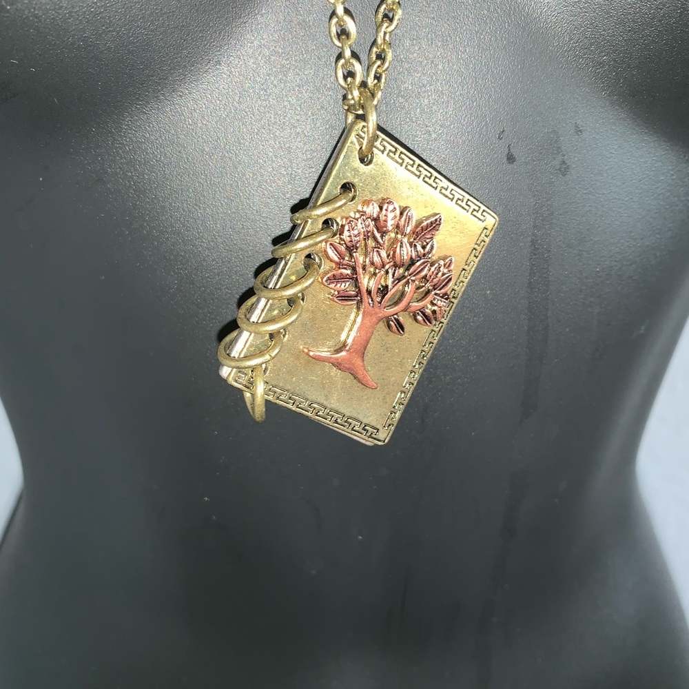 Elegance in a book 📕 vintage style necklace and pendant.